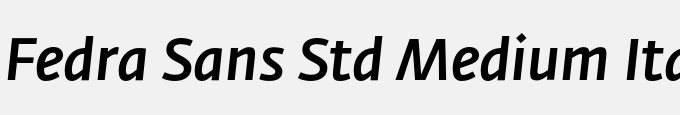 Fedra Sans Std Medium Italic