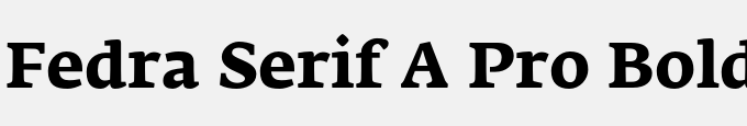 Fedra Serif A Pro Bold