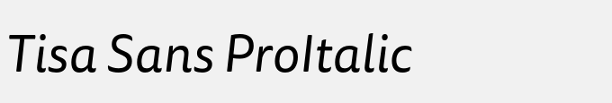 Tisa Sans Pro-Italic