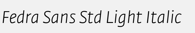 Fedra Sans Std Light Italic