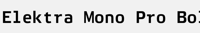 Elektra Mono Pro Bold