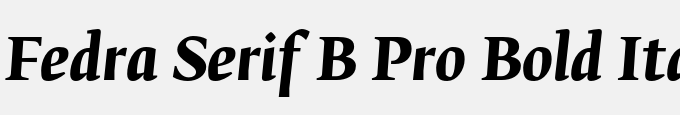 Fedra Serif B Pro Bold Italic