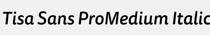 Tisa Sans Pro-Medium Italic