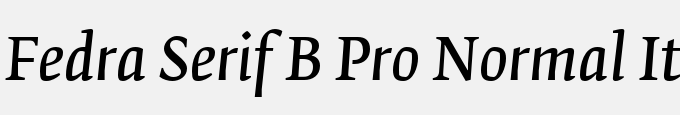 Fedra Serif B Pro Normal Italic