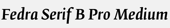 Fedra Serif B Pro Medium Italic
