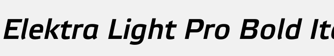 Elektra Light Pro Bold Italic