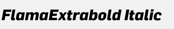 Flama-Extrabold Italic