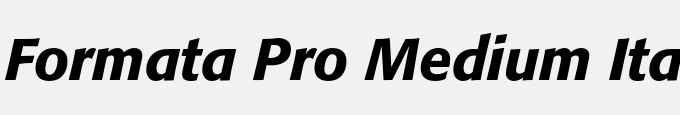 Formata Pro Medium Italic
