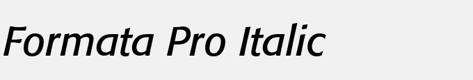 Formata Pro Italic