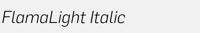 Flama-Light Italic