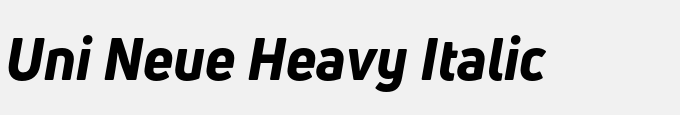 Uni Neue Heavy Italic