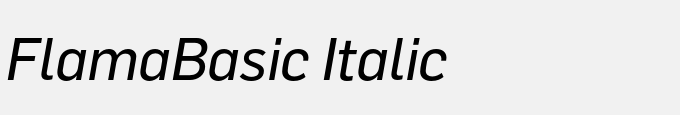 Flama-Basic Italic