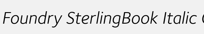 Foundry Sterling-Book Italic OSF