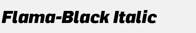 Flama-Black Italic