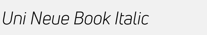 Uni Neue Book Italic