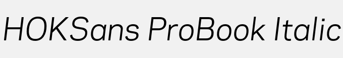 HOKSans Pro-Book Italic