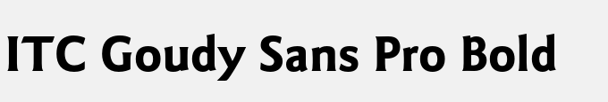 ITC Goudy Sans Pro Bold