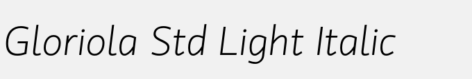 Gloriola Std Light Italic