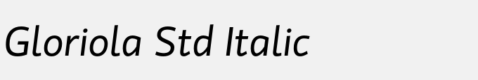 Gloriola Std Italic