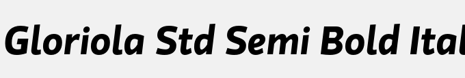 Gloriola Std Semi Bold Italic