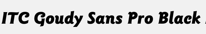 ITC Goudy Sans Pro Black Italic