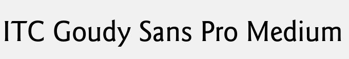 ITC Goudy Sans Pro Medium
