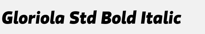 Gloriola Std Bold Italic