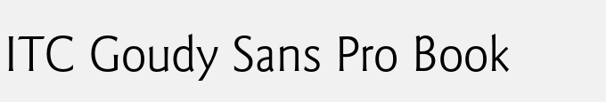 ITC Goudy Sans Pro Book