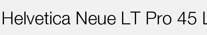 Helvetica Neue LT Pro 45 Light