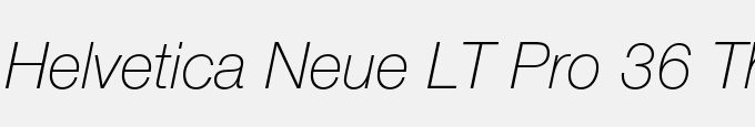 Helvetica Neue LT Pro 36 Thin Italic