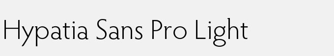 Hypatia Sans Pro Light
