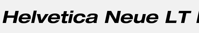 Helvetica Neue LT Pro 73 Bold Extended Oblique