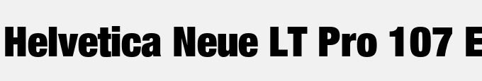 Helvetica Neue LT Pro 107 Extra Black Condensed