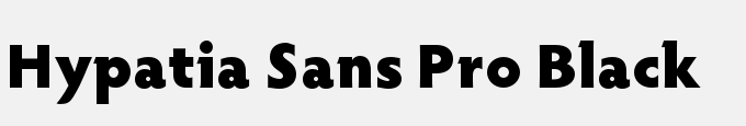 Hypatia Sans Pro Black
