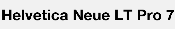 Helvetica Neue LT Pro 75 Bold