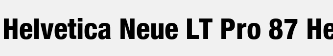 Helvetica Neue LT Pro 87 Heavy Condensed