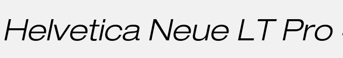 Helvetica Neue LT Pro 43 Light Extended Oblique