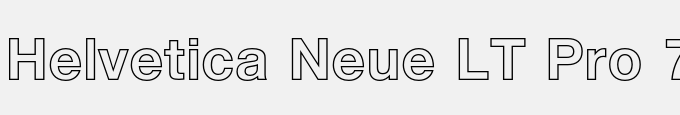Helvetica Neue LT Pro 75 Bold Outline