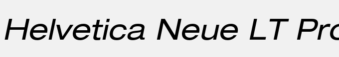 Helvetica Neue LT Pro 53 Extended Oblique