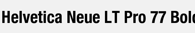 Helvetica Neue LT Pro 77 Bold Condensed