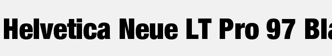Helvetica Neue LT Pro 97 Black Condensed