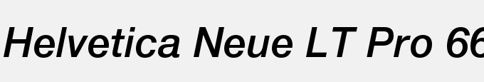 Helvetica Neue LT Pro 66 Medium Italic