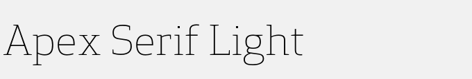 Apex Serif Light