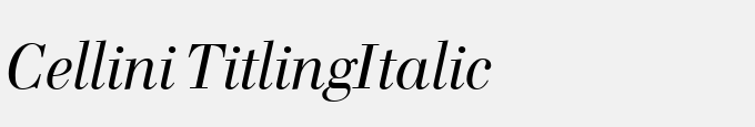 Cellini Titling-Italic