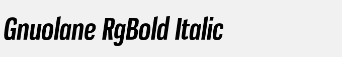 Gnuolane Rg-Bold Italic