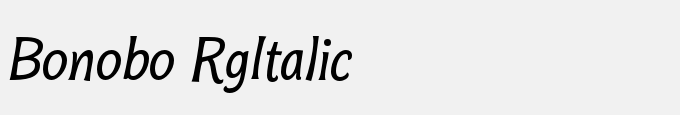 Bonobo Rg-Italic