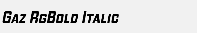 Gaz Rg-Bold Italic