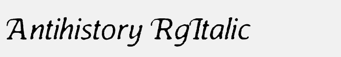 Antihistory Rg-Italic