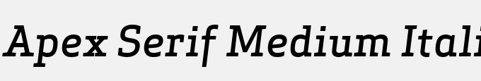 Apex Serif Medium Italic