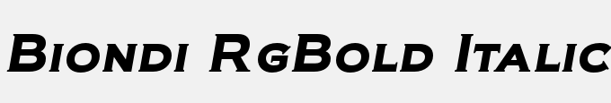 Biondi Rg-Bold Italic
